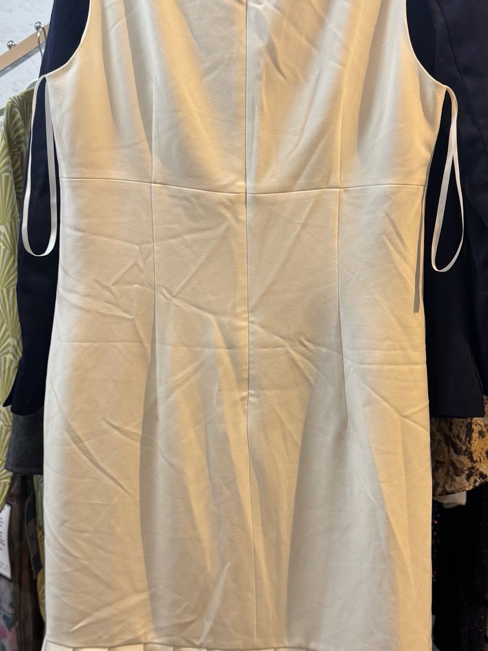 Kasper Cream Strapless Midi Shift Dress